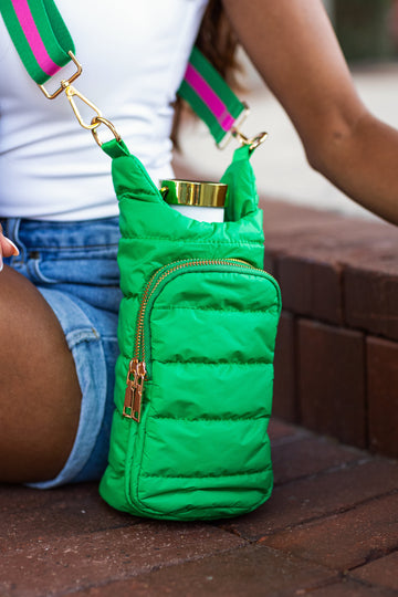Pink & Green WonderBoy Crossbody Bag + Strap